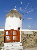 Bonis Windmill at the Folklore Museum in Mykonos Town, Island of Mykonos, Cyclades, Greek Islands,  Photographic Print by Richard Cummins