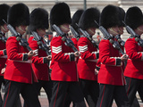 Scots Guards Marching Past Buckingham Palace, Rehearsal for Trooping the Colour, London, England, U Photographic Print by Stuart Black