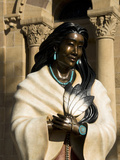 Statue of Kateri Tekakwitha, the Cathedral Basilica of St. Francis of Assisi, Santa Fe, New Mexico, Photographic Print by Richard Maschmeyer