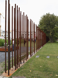 Metal Poles Mark the Outline of the Demolished Berlin Wall (1961 to 1989) at Bernauerstrasse, Berli Photographic Print by Stuart Forster