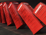 British Red K2 Telephone Boxes, David Mach's Out of Order Sculpture, at Kingston-Upon-Thames, a Sub Photographic Print by Stuart Forster