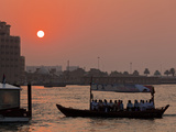 Abra Water Taxi, Dubai Creek at Sunset, Bur Dubai, Dubai, United Arab Emirates, Middle East Photographic Print by Neale Clark