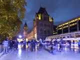 Christmas Ice Skating Rink Outside the Natural History Museum, Kensington, London, England, United  Photographic Print by Stuart Black