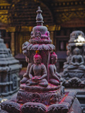 Buddha Statue at Swayambunath Temple, UNESCO World Heritage Site, Kathmandu, Nepal, Asia Photographic Print by Mark Chivers