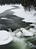 Snowy River and Winter Landscape, Yellowstone National Park, UNESCO World Heritage Site, Wyoming, U Photographic Print by Kimberly Walker