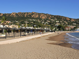 Beach with the Esterel Corniche Mountains in the Background, Agay, Provence, Cote D'Azur, France, M Photographic Print by Peter Richardson