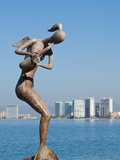 Mermaid Angel Playing Saxophone Sculpture on the Malecon, Puerto Vallarta, Jalisco, Mexico, North A Photographic Print by Michael DeFreitas