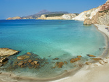 Turquoise Sea, Firiplaka Beach, Milos, Cyclades Islands, Greek Islands, Aegean Sea, Greece, Europe Photographic Print by  Tuul
