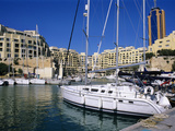 Portomaso Marina with Exclusive Apartments, Paceville, St. Julian`S, Malta, Mediterranean, Europe Photographic Print by Stuart Black