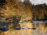 Beautiful Autumn Colours Reflecting in the River Creuse, a Favourite Area of the River of the Artis Photographic Print by Julian Elliott