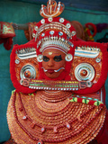 Man in Costume Representing a God at the Teyyam Ceremony, Near Kannur, Kerala, India, Asia Photographic Print by  Tuul