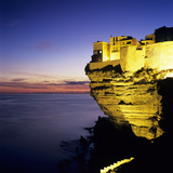 Haute Ville on Cliff Edge at Dusk, Bonifacio, South Corsica, Corsica, France, Mediterranean, Europe Photographie par Stuart Black