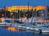 Dusk over Marina and the Roman Amphitheatre, Pula, Istria, Croatia, Adriatic, Europe Photographic Print by Stuart Black