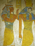 Bas-Relief Painted on the Walls of the Royal Tomb, Setnakht Tomb, Valley of the Kings, Thebes, UNES Photographic Print by  Tuul