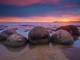 Moeraki Boulders, Otago, South Island, New Zealand, Pacific Photographic Print by Ben Pipe