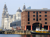 Royal Liver Building and Albert Docks, UNESCO World Heritage Site, Liverpool, Merseyside, England,  Photographic Print by Chris Hepburn