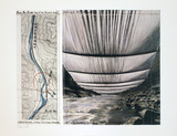 Over the River, Project for Arkansas River Begränsad utgåva av Christo Over the River, Project for Arkansas River Begränsad utgåva av Christo