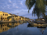 View of Old Town and Fishing Boats Along Thu Bon River, Hoi An, UNESCO World Heritage Site, South C Photographic Print by Stuart Black