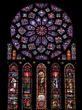 Rose Window, Stained Glass Windows in North Transept, Chartres Cathedral, UNESCO World Heritage Sit Photographic Print by Nick Servian
