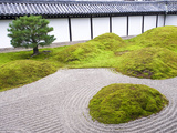 Traditional Zen Raked Gravel Garden, Hojo Hasso (Zen) Garden, Tofuku-Ji, Kyoto, Japan, Asia Photographic Print by Ben Pipe