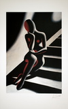Woman on Stairs Rajoitettu erä tekijänä Mark Kostabi Woman on Stairs Rajoitettu erä tekijänä Mark Kostabi