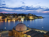 Venetian Harbour and Mosque of the Janissaries at Dusk, Chania (Hania), Chania Region, Crete, Greek Photographic Print by Stuart Black