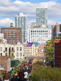 People Walking on the High Line, a One-Mile New York City Park on a Section of Former Elevated Rail Photographic Print by Gavin Hellier