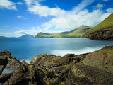 Coastal Scenery with the Vagafjordur and Streymoy Island in the Background, Village of Sydradalur,  Photographic Print by Kimberley Coole
