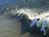 Memorial Paddle Out in Remembrance for Professional Surfer Andy Irons, Huntington Beach, Usa Photographie par Micah Wright