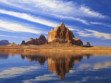 Mesas and Buttes Reflect into Lake Powell in Utah, Usa Photographic Print by Chuck Haney