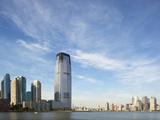 Manhattan Skyline Rises Above Hudson River, Jersey City, New Jersey, Usa Photographic Print by Paul Souders