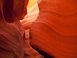 Sunlight Filters Down Carved Red Sandstone Walls of Lower Antelope Canyon, Page, Arizona, Usa Photographic Print by Paul Souders