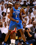 Miami, FL - June 21:  Miami Heat and Oklahoma City Thunder Game Five, Serge Ibaka Photographic Print by Ronald Martinez