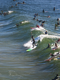 Memorial Paddle Out in Remembrance for Professional Surfer Andy Irons, Huntington Beach, Usa Photographie par Micah Wright