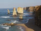 Morning Sun Lights Twelve Apostles, Tasman Sea, Port Campbell National Park, Victoria, Australia Photographic Print by Paul Souders