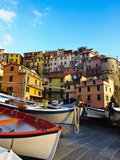 Fishing Boats at Rest in Manarola in Cinque Terre, Tuscany, Italy Photographic Print by Richard Duval