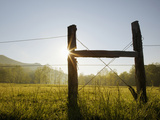 Fencepost at Sunrise, Cades Cove, Great Smoky Mountains National Park, Tennessee, Usa Photographic Print by Adam Jones