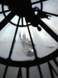 The View of Sacre Coeur Basilica from Clock in Cafe of Musee D'Orsay (Orsay Museum), Paris, France Photographic Print by Bruce Yuanyue Bi