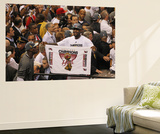 Miami, FL - June 21:  Miami Heat and Oklahoma City Thunder Game Five, LeBron James Wall Mural by Layne Murdoch