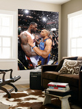 Miami, FL - June 21:  Miami Heat and Oklahoma City Thunder Game Five, Derek Fisher and LeBron James Wall Mural by Andrew Bernstein