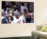 Miami, FL - June 21:  Miami Heat and Oklahoma City Thunder Game Five, LeBron James Wall Mural by Mike Ehrmann