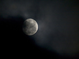 Cumulus Clouds and Full Moon in the Fall Photographic Print by John Eastcott & Yva Momatiuk