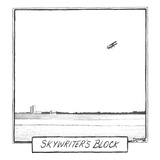 A skywriting plane flying around without writing anything. - New Yorker Cartoon Premium Giclee Print by Matthew Diffee