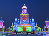 China, Heilongjiang Province, Harbin, Ice Sculptures at the Harbin Ice and Snow Festival Photographic Print by Nick Ledger