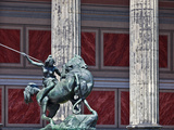 The Lion Fighter (Lowenkampfer) Sculpture Outside the Main Entrance of the Altes Museum, Museum Isl Photographic Print by Cahir Davitt