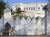Zanzibari Man and His Bicycle, Stone Town, Zanzibar, Tanzania Photographic Print by Steve Outram