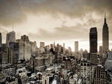 USA, New York, Manhattan, Midtown Skyline Including Empire State Building Photographie par Alan Copson