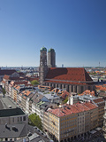The Twin Towers of the Munich Frauenkirche and the Marianplatz Viewed from the Steeple of St. Peter Photographic Print by Cahir Davitt