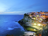 Azenhas Do Mar at Night, Near Sintra, in Front of the Atlantic Ocean. Portugal Photographic Print by Mauricio Abreu