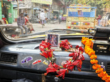 Taxi in the Streets of Kolkata. India Photographic Print by Mauricio Abreu